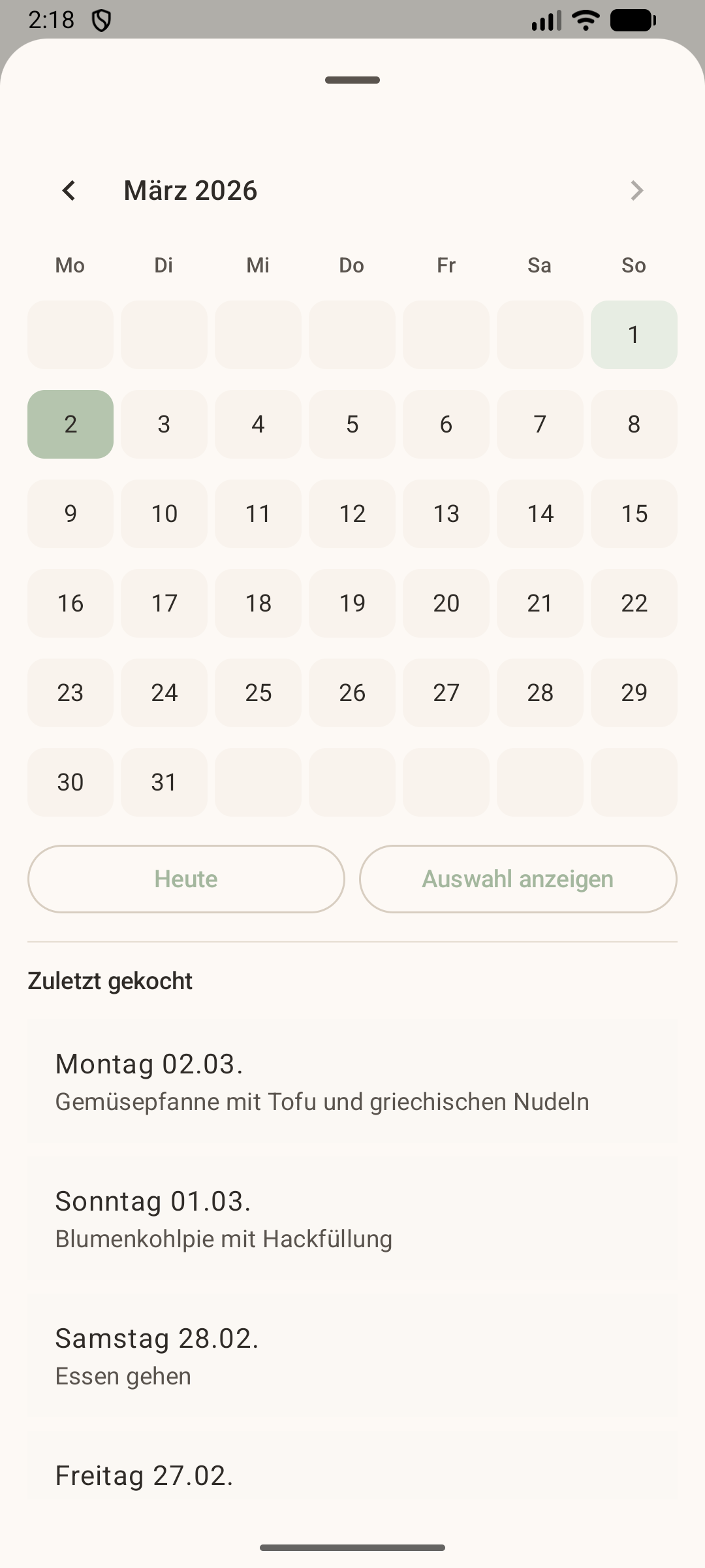 PlanTeller Einkaufsliste in hell und dunkel