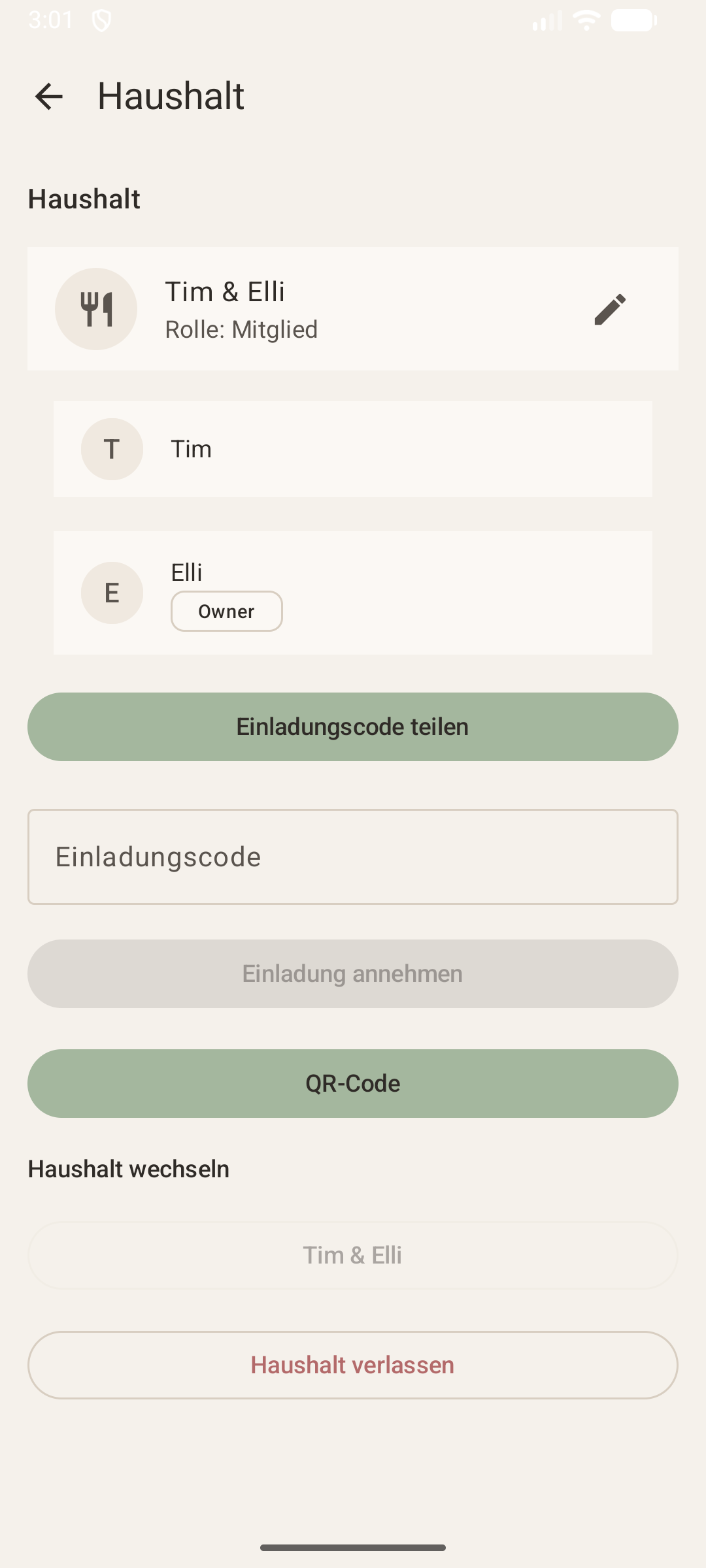 PlanTeller weitere App Impression